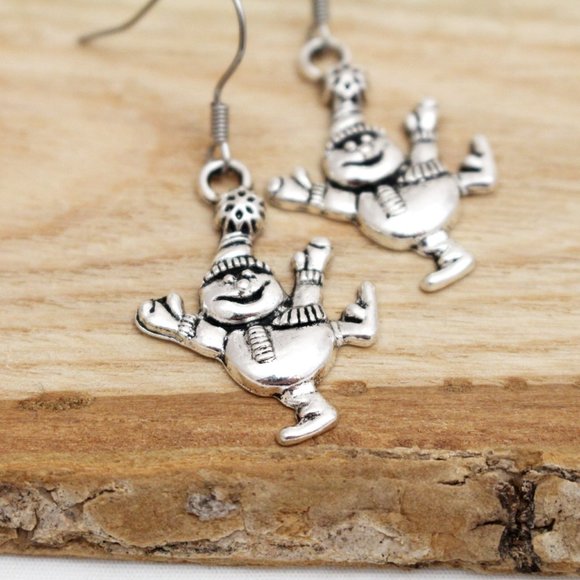 Dancing Snowman Earrings - Picture 2 of 8